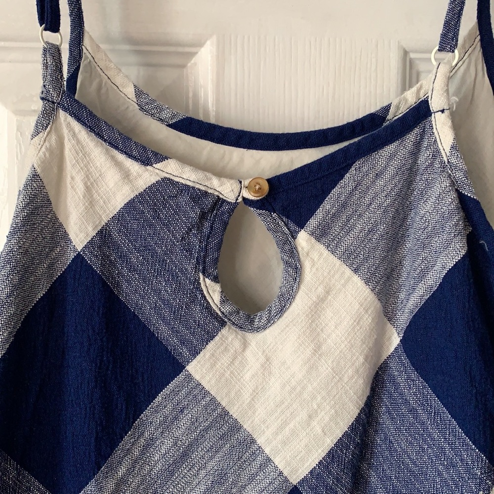 Nwot Natural Reflections Checkered Shift Dress Me… - image 7